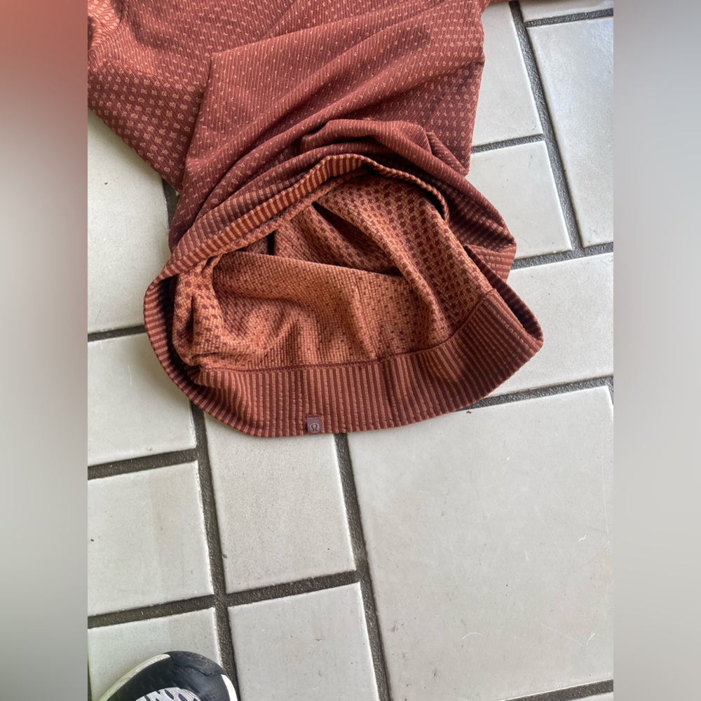 lululemon athletica Long Sleeve Top in Rust Brown - Picture 4 of 9